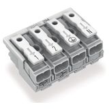 Lighting connector push-button, external without ground contact white