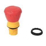 800F 40 mm Twist To Release E-Stop,1 NC, Self Monitoring, Red, Plas