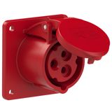 CEE-flanged socket straight 16A 3p 3h IP44/54
