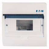 ECO Compact distribution board, flush mounting, 1-rows, 8 MU, IP40