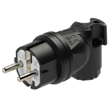 Safety plug angled rubber nat IP44 (black) series Taurus