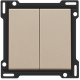 Finishing set for two-circuit switch, two-way switch + N.O. push butto