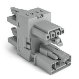 3-way distribution connector 4-pole Cod. B gray