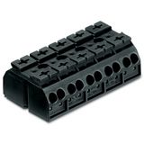 4-conductor chassis-mount terminal strip without ground contact 5-pole