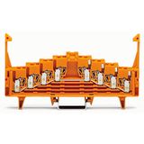 4-level same potential terminal block with locking clips all clamping