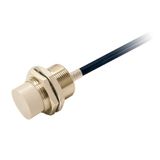 Proximity sensor, inductive, nickel-brass, short body, M30, unshielded