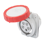 10° ANGLED FLUSH-MOUNTING SOCKET-OUTLET HP - IP66/IP67 - 3P+N+E 16A 380-415V 50/60HZ - RED - 6H - SCREW WIRING