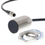 Proximity sensor, inductive, brass-nickel, M30, shielded, 20 mm, NC, 0