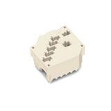 Conductor support, cover with direct ground contact 7-pole white