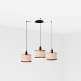 MAMBO BLACK PENDANT LAMP RATTAN LAMPSHADE ø210*200