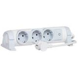 Multi-outlet extension for comfort - 3x2P+E orientable - 3 m cord