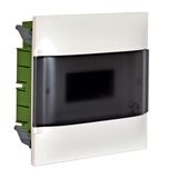 LEGRAND 1X12M FLUSH CABINET SMOKED DOOR E+N TERMINAL BLOCK FOR DRY WALL