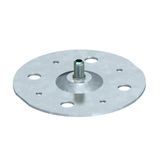 199 DIN Base plate with threaded pin M8 100x100x2