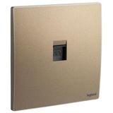 Mallia Senses - 1 gang single RJ11 telephone socket outlet - Dark Bronze