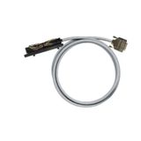 PLC-wire, Analogue signals, 15-pole, Cable LiYCY, 0.5 m, 0.25 mm²