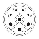 contact insert (circular connector), Plug-in connector, Pin, Crimp con