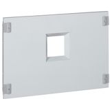 Metal faceplate XL³ 800/4000 - 1 DPX 1600 - horizontal - 1/4 turn - 24 mod