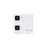 ACTUATOR FOR ROLLER SHUTTERS - 1 CHANNEL - 6A - KNX - 2 MODULES - SATIN WHITE - CHORUS