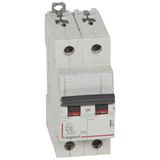 DX³6000 10kA high inlet and low outgoing screw circuit breaker 2P 230V~ to 400V~ - 6A - D curve - 2 modules