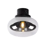 Lucide LORENA - Flush ceiling light Bathroom - Ø 23 cm - 1xE27 - IP44 - Smoke Grey