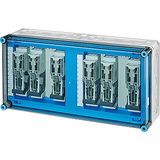 Mi load separator box IP65, 6x125A NH000 3p op Rail 400A 5 pin, 600x300