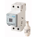 Fuse switch-disconnector, PHM, 16 A, service distribution board mounting, 1 pole, 16A fuse integrated