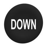 KUN,VERZ,DRUKKN,KAPJE ZWART ''DOWN''