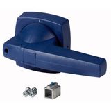 Rotary handle, 6mm, for mounting shroud, blue