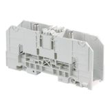 STUD TERMINAL BLOCK, 55MM SPACING, FEED-THROUGH, GREY, IP20