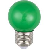LED E27 Ball G45x68 230V 1W 320° AC Green Non-Dim
