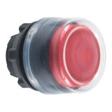 Head for non illuminated push button, Harmony XB5, XB4, red flush pushbutton Ø22 mm spring return unmarked