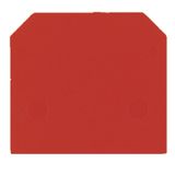 End plate (terminals), 40 mm x 1.5 mm, red