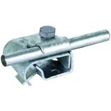 Gutter clamp St/tZn f. bead 16-22mm with clamping frame f. Rd 6-10mm