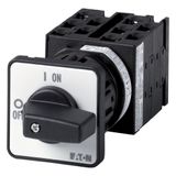 Star-delta switches, T0, 20 A, center mounting, 5 contact unit(s), Contacts: 10, 60 °, maintained, With 0 (Off) position, 0-Y-D, SOND 28, Design numbe