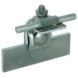 Saddle clamp Al clamping range 0.7-8mm, angled, w. clamping frame for 