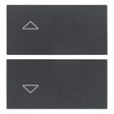 2 half buttons 2M arrows symbol grey