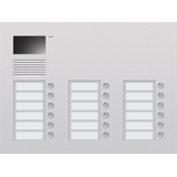 Flush-mounting external unit with 18 bells and colour camera