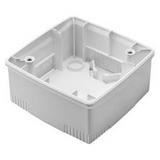 WALL-MOUNTING BOX FOR ONE PLATE - INTERNATIONAL STANDARD 2+2 GANG - VERTICAL - WHITE - CHORUSMART