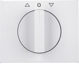 Centre plate rotary knob rotary switch blinds, Berker K.1, polar white