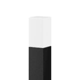 MEGA SQUARE, anthracite, on/off Bollards, L 120 B 120 H 800, Opal glas