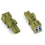 Socket 2-pole Cod. B light green