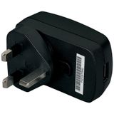 Plug-in power supply unit, british Standard plug, mini USB