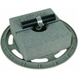 Roof cond. hold. w. base plate a. concrete block f. HVI power conduc. 