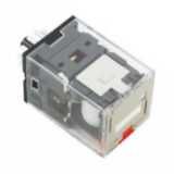 Relay, plug-in, 11-pin, 3PDT, 10 A, mech & LED indicator, test button