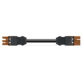 pre-assembled interconnecting cable B2ca Socket/plug brown