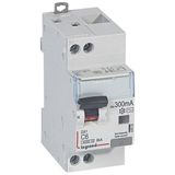 Differential circuit breaker DX³4500 high inlet and low outlet screw U+N 230V~ - 6A typeAC 300mA - curve C - 2 modules