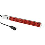19" PDU for UPS, 8xSchuko Red, 2m-cable with C14