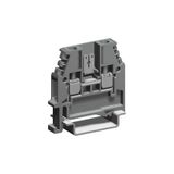 Screw terminal block 4mm2 with flat connection, grey color