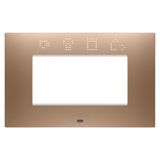 EGO SMART PLATE - IN PAINTED TECHNOPOLYMER - 4 MODULES - SOFT COPPER - CHORUSMART