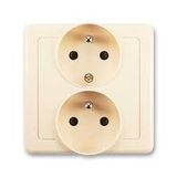 5512G-02249 C1W Double socket outlet with earthing contacts
